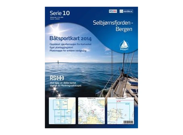 Båtsportkart 10 (L) - 1:50 000, Papir Selbjørnsfjorden - Bergen
